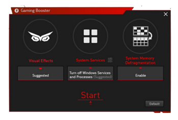 ASUS GPU Tweak II gaming booster user interface