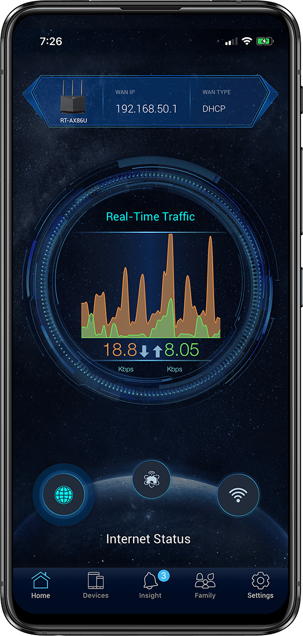 Traffic analyzer app interface
