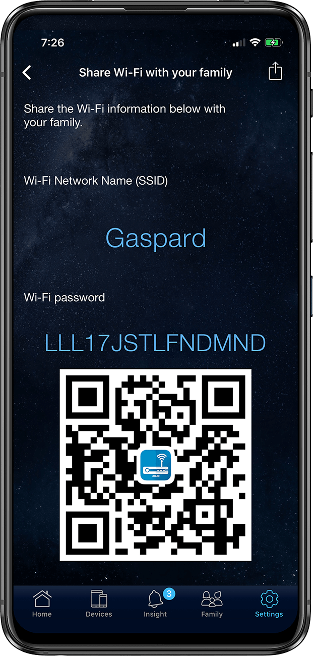 Guest WiFi app interface