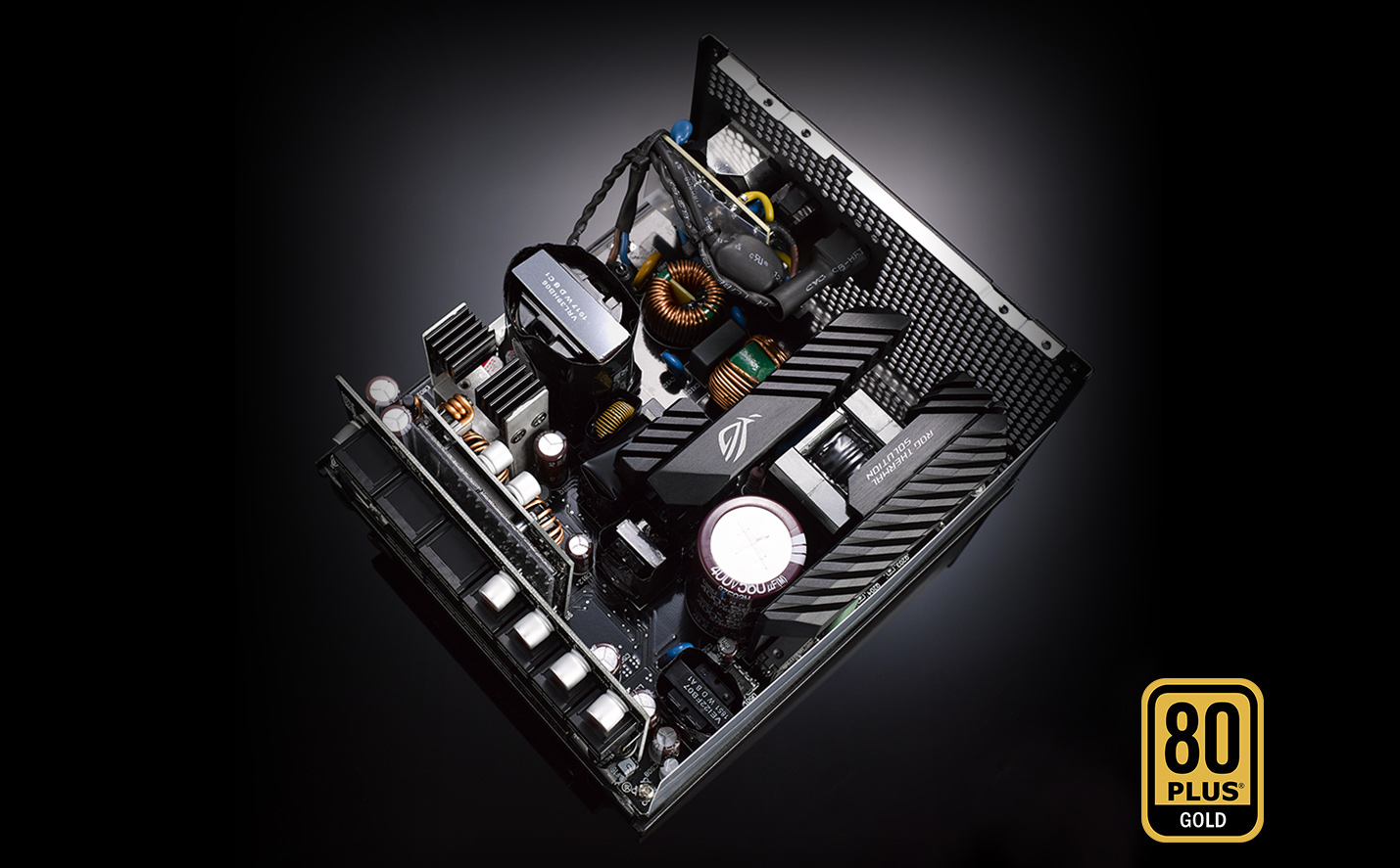 ROG Strix 850W Gold internal structure with 80 PLUS gold certification