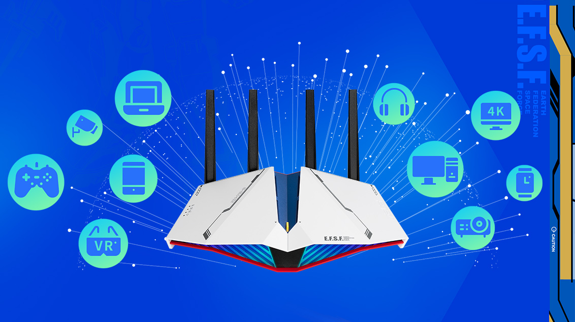 ASUS RT-AX82U GUNDAM EDITION brings you all the benefits of WiFi 6