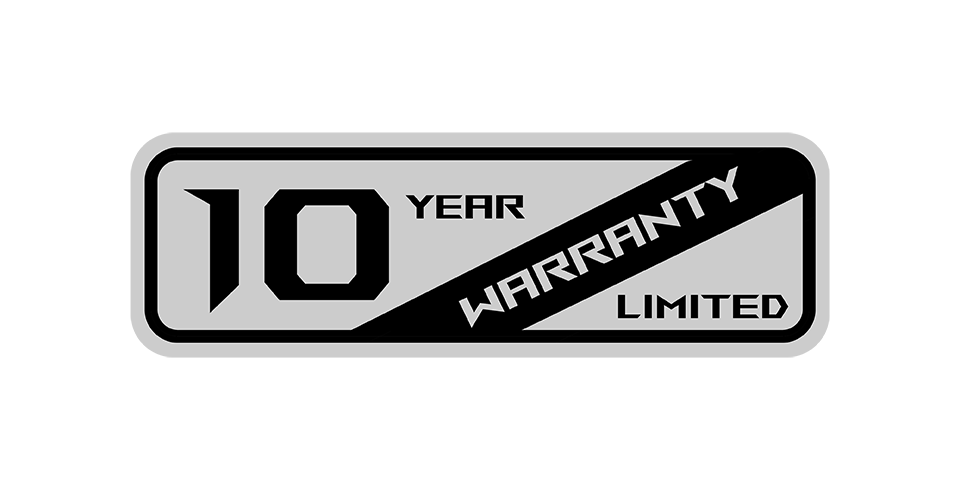 10-YEAR LIMITED WARRANTY logo