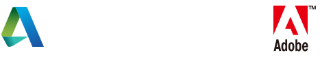 Autodesk logs and adobe logos