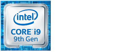 intel core i9 logo and CPU performance 30% improvement