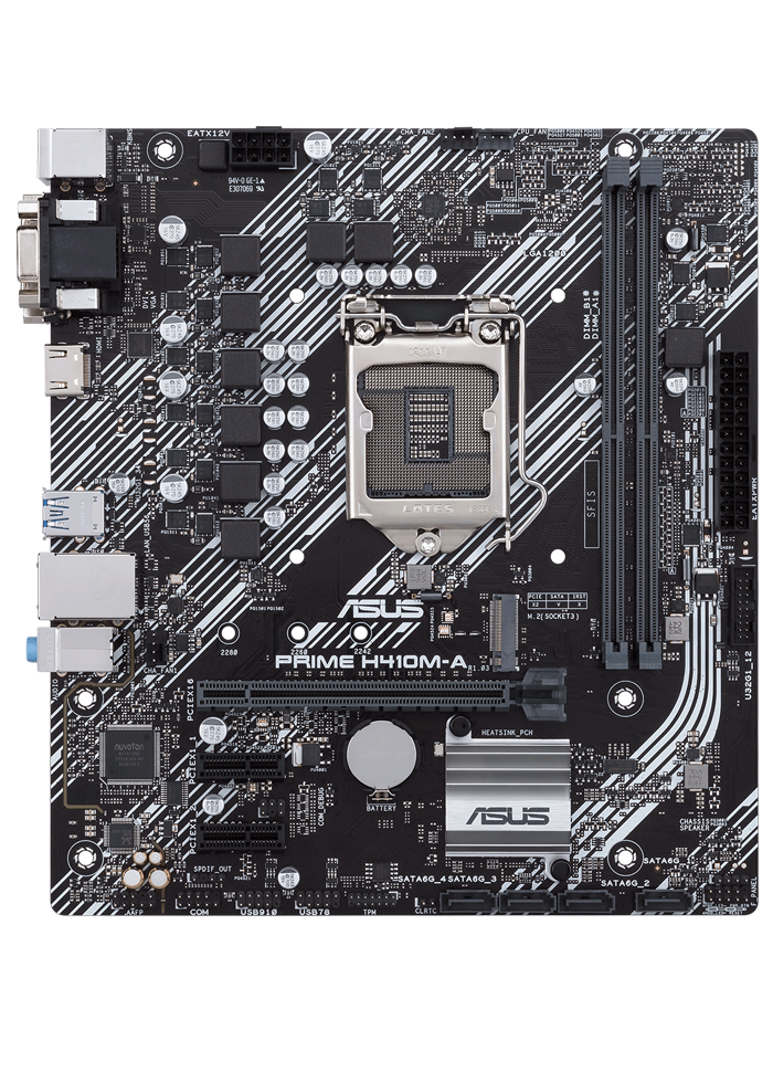 Placa-Mãe Asus Prime H410M-E Intel LGA1200 mATX DDR4 - Ibyte