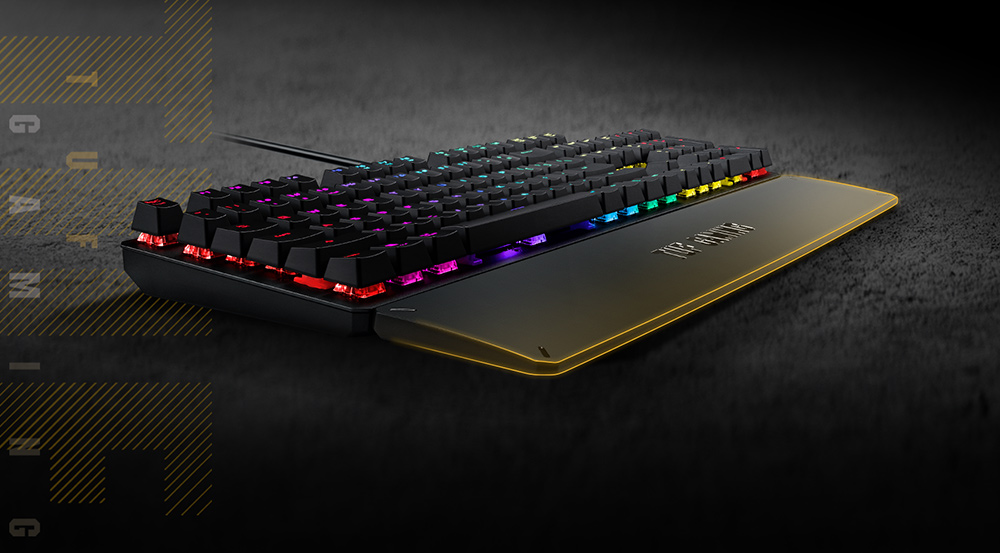 ASUS TUF Gaming K3 includes a magnetic wrist rest