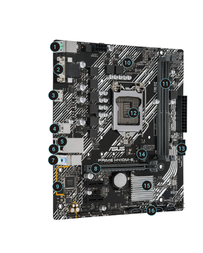 Gigabyte H410M H V2 carte mère Intel H410 LGA 1200 micro ATX