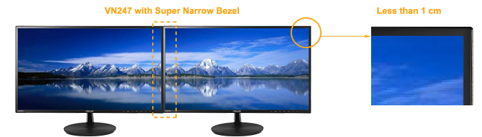 bezel on a monitor