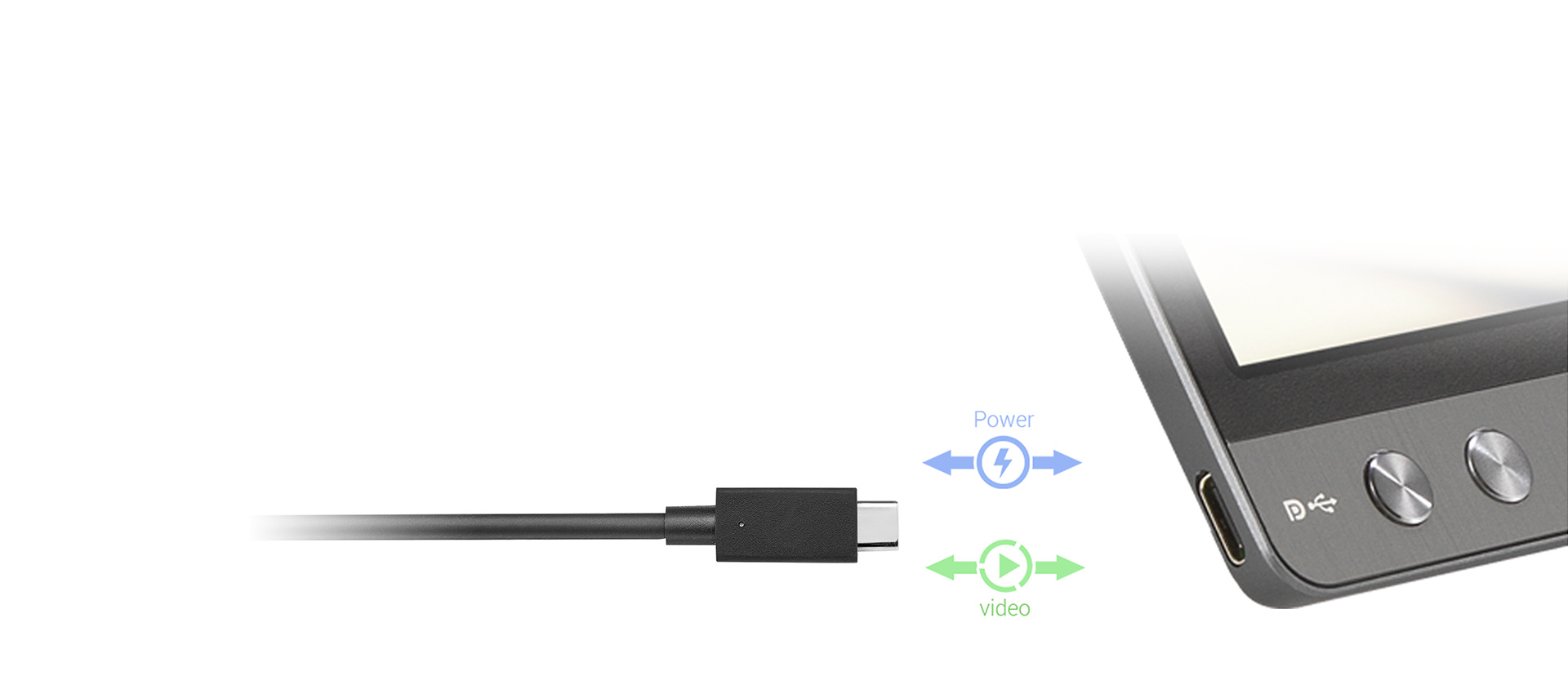 Le ZenScreen MB16ACE intègre une solution de signal hybride compatible avec les ports USB de Type-C et de Type-A.