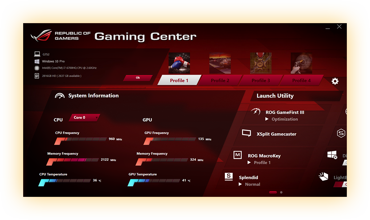 Rog gaming center не видит видеокарту