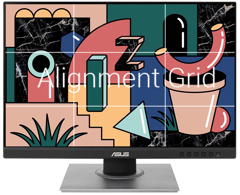 how to turn off alignment grid on asus monitor