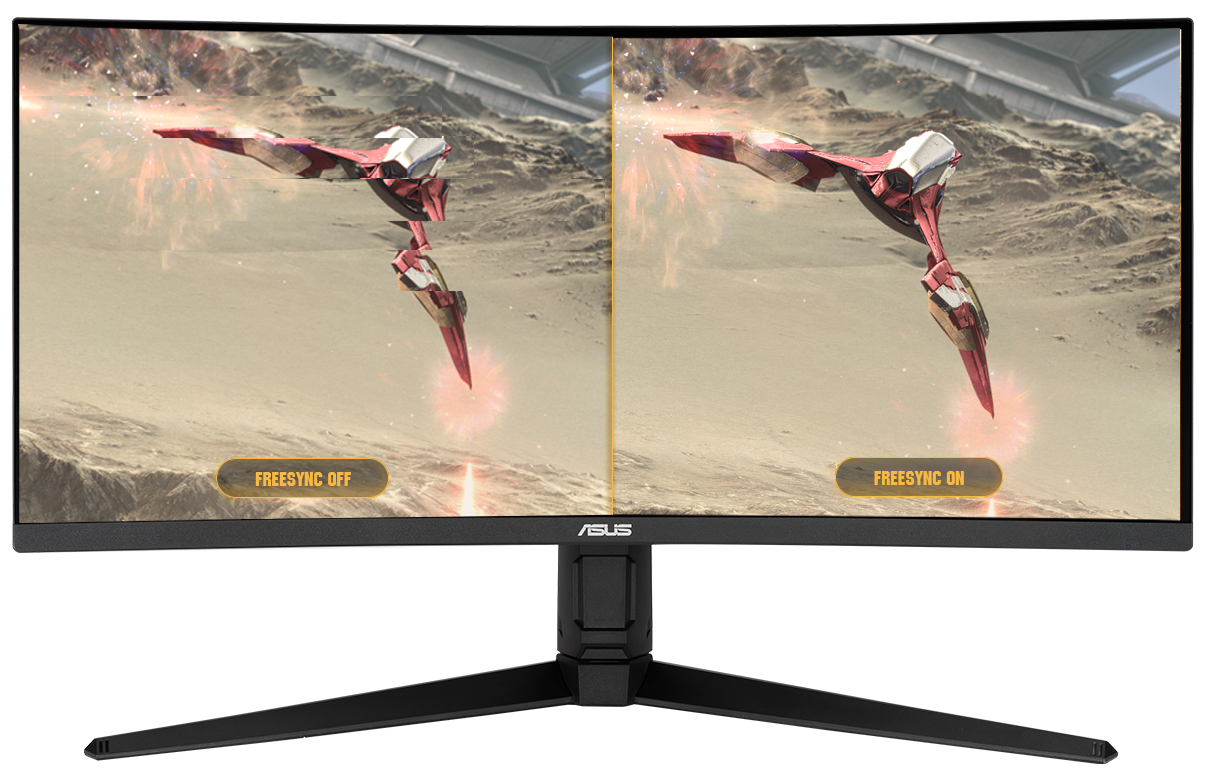 ASUS TUF Gaming 34LCD Curved WQHD FreeSync Monitor (2 x HDMI 2.0 Input, 2  x DisplayPort 1.4 Input, 1 x USB Type-B Input) Black VG34VQL1B - Best Buy