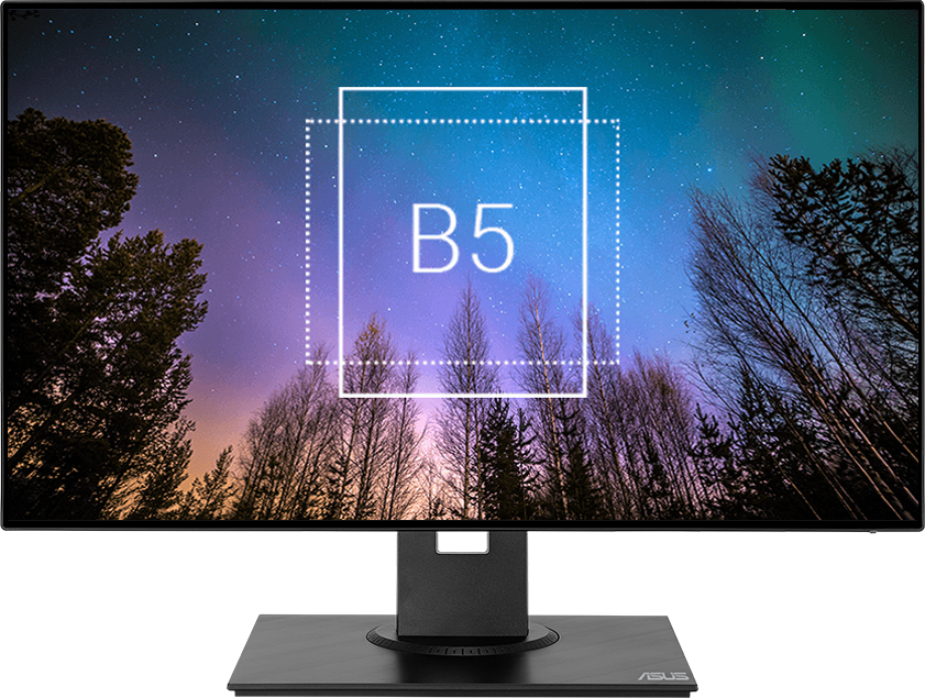De PB247Q biedt een on-screen rasteroverlay voor het oplijnen en previewen van documenten op ware grootte, voorafgaand aan het afdrukken.