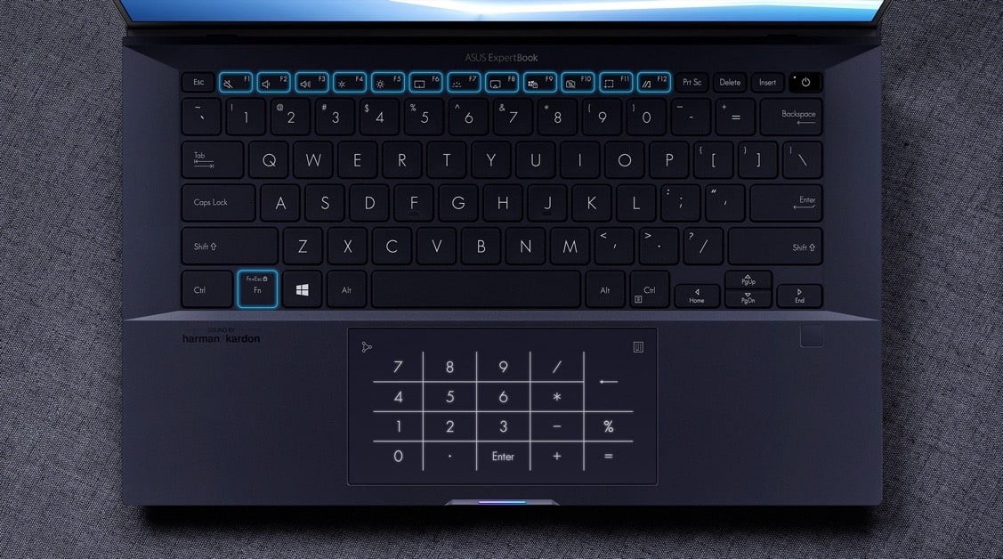 The special ASUS NumPad that comes with Asus ExpertBook B9450