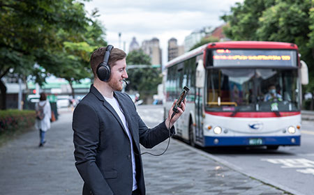 You can use the ASUS AI Noise-Canceling Mic Adapter on your commute