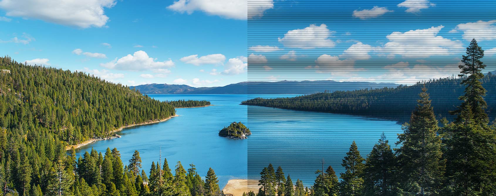 Obraz – porównanie jakości z technologią Flicker Free i bez niej