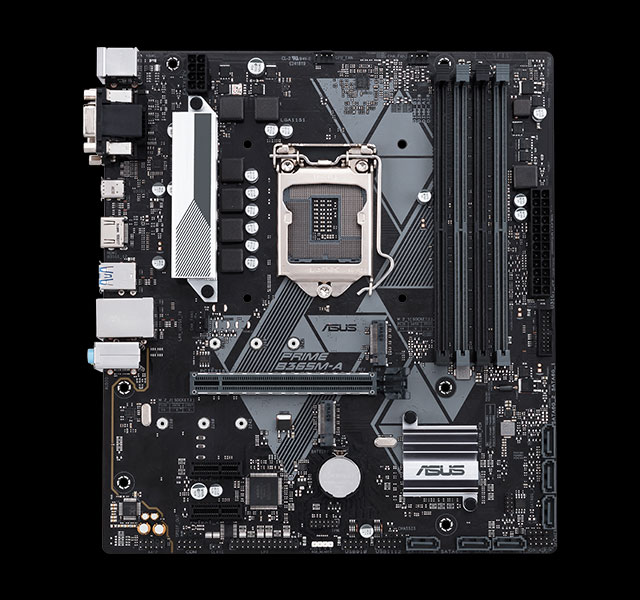 Asus Prime B365M-A LGA-1151 Support 9th/8th Gen Intel Processor with Aura Sync RGB Header M.2 Support DDR4 2666MHz HDMI SATA 6Gbps mATX Motherboard 